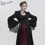 'Body Electric' Gothic Jacquard High Low Coat