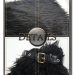 Boots Accessory Adjusted Leather Loop Women Fur Punk Leg Warmer