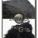 Boots Accessory Adjusted Leather Loop Women Fur Punk Leg Warmer