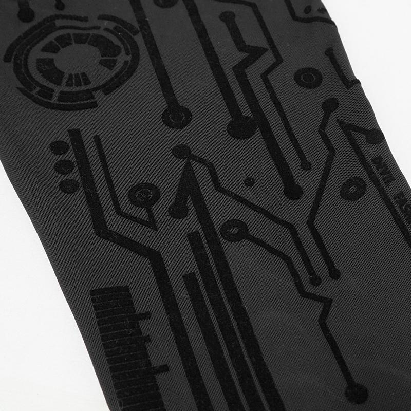Black & White Circuit Board Printed Leggings