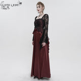 'Queen of Nile' Gothic Satin Lace Dress (Red)