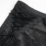 'Last Flight' Gothic Asymmetric Flared Pants (Black)