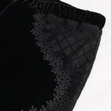 'Sparkle Witch' Side Laced Up Velvet Flared Gothic Pants