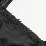 'Queen of Nile' Gothic Satin Lace Dress (Black)
