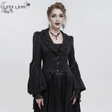 'Body Electric' Gothic Jacquard High Low Coat