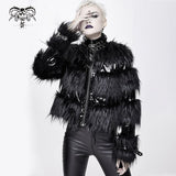 'Crossroads' Punk Jacket with Fur and PU Leather