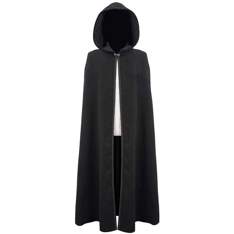 Hallowmas Christmas Festival Feather Woollen Hooded Gothic Big Cape For Women And Men
