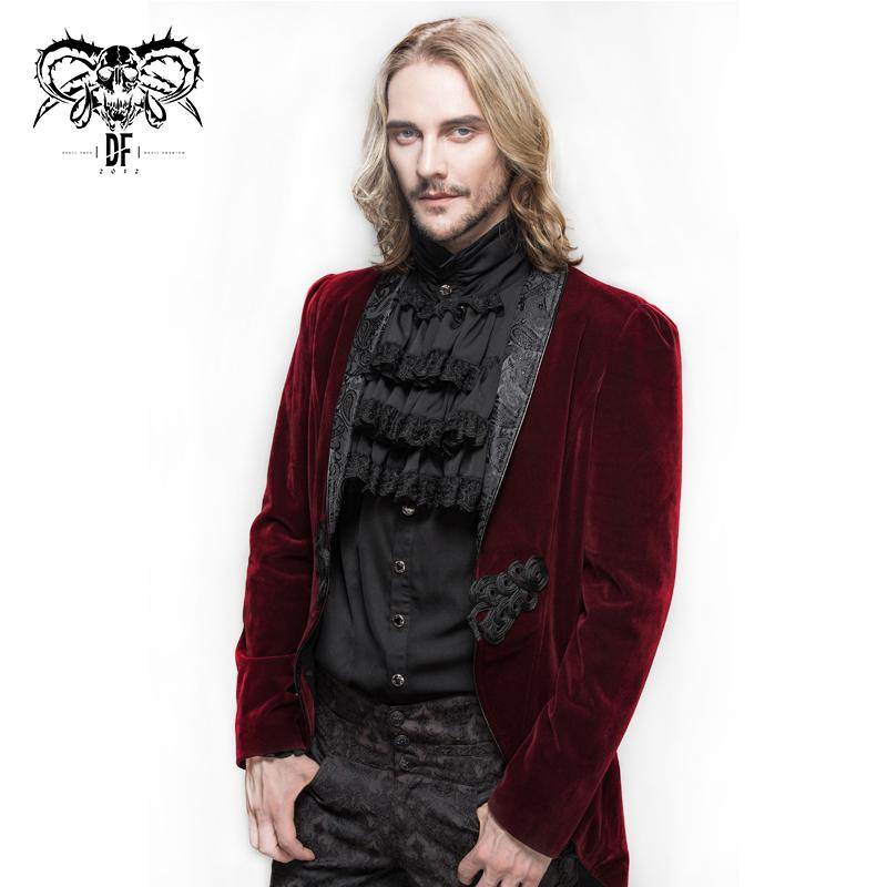 'Ceremonial Darkness' Gothic Coat With Swallowtail (Maroon ...