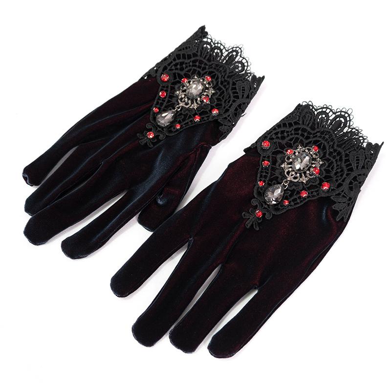 'Rosemary' Gothic Evening Gloves