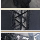 See Through Diamond Pattern Lace Sexy Ladies Gothic Chiffon Blouse With Beaded Flower