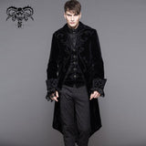'Sabotage' Gothic Velvet Coat (Black Bile)