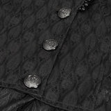 'Body Electric' Gothic Jacquard High Low Coat