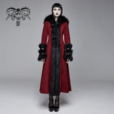 'Demonic Priestess' Long Coat With Fur and Hood