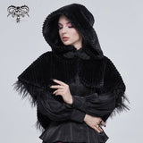 'Void' Gothic Plush Cloak Lined With Fur