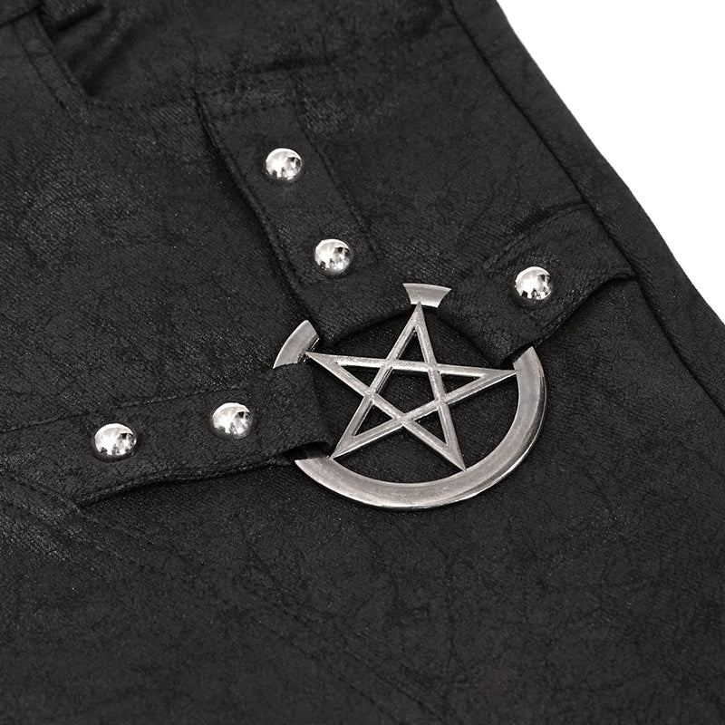 'Pulverize' Punk Fitted Pentagram Trousers