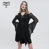 'Pitch Black' Gothic Crucifix Print Dress