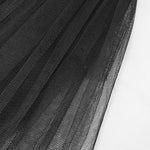 Gothic Formal Dress Accessory Women Multilayer Hard Mesh Black Bustle