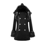 Winter Men Cape Collar Punk Long Coat With Fur