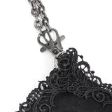 Mystic Misfit' Gothic Shoulder Bag With Chain (Black)