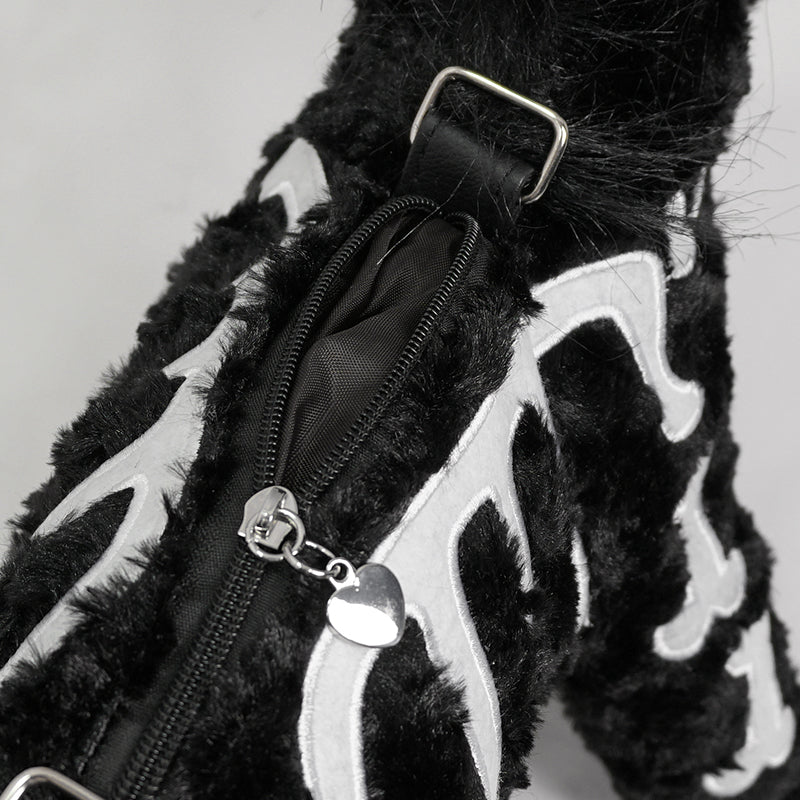 'Amalthea' Gothic Unicorn Skull Bones Plush Bag