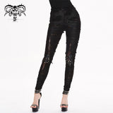 'I Want to Destroy You' Distressed Casual Punk Leggings