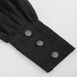 'Hygeia' Gothic Lantern Sleeve Shirt (Darkness)