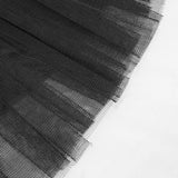 Gothic Formal Dress Accessory Women Multilayer Hard Mesh Black Bustle