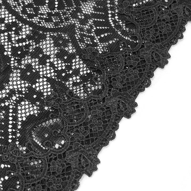'The Hanging Gardens' Gothic Lace Fringed Shawl – DevilFashion Official