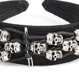 'Macabre Reality' Gothic Skull Braided Headband