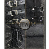 Parties Wearing Men Black Peach Hearts Jacquard Game Style Punk Waistcoats