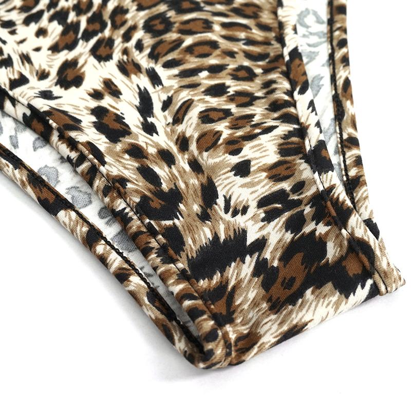 Sst017 Leopard Printed Swimsuit Set