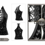 Stars And Moon Printing Daily Life Dense Velvet Sexy Ladies Vests