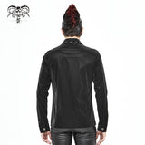 Sht066 Punk Chain Drawstring Men Shirts