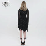 'Pitch Black' Gothic Crucifix Print Dress