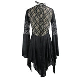 Club Short Front And Long Back Sexy Ladies Flared Sleeves Lace Up T Shirt With Peplum