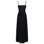 Eskt032 Burgundy Gothic Sling Dress