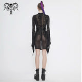 Skt104 Circuit Diagram Flocking Printed Flared Sleeve Dress