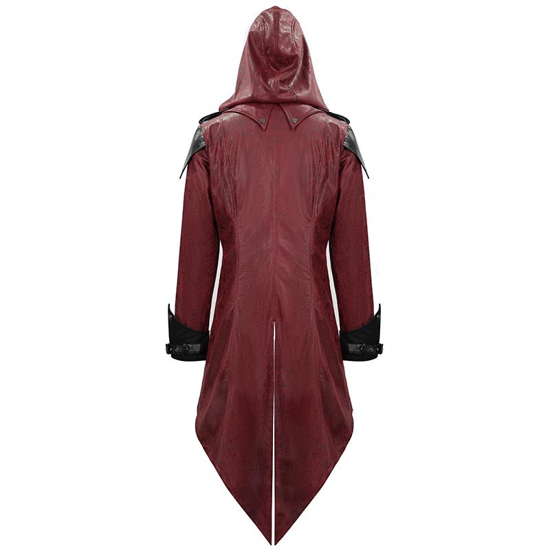 Movie Wearing Cool Actor Black Hooded Leather Long Coats For Men µ丱±¾