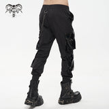 'Infernal Majesty' Punk Trousers with PU Leather Details