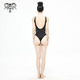 Sst013 Waist Straps And Mesh Spliced Swimsuit