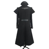 Gothic Men Fake Two Pieces High Collar Woollen Long Coats