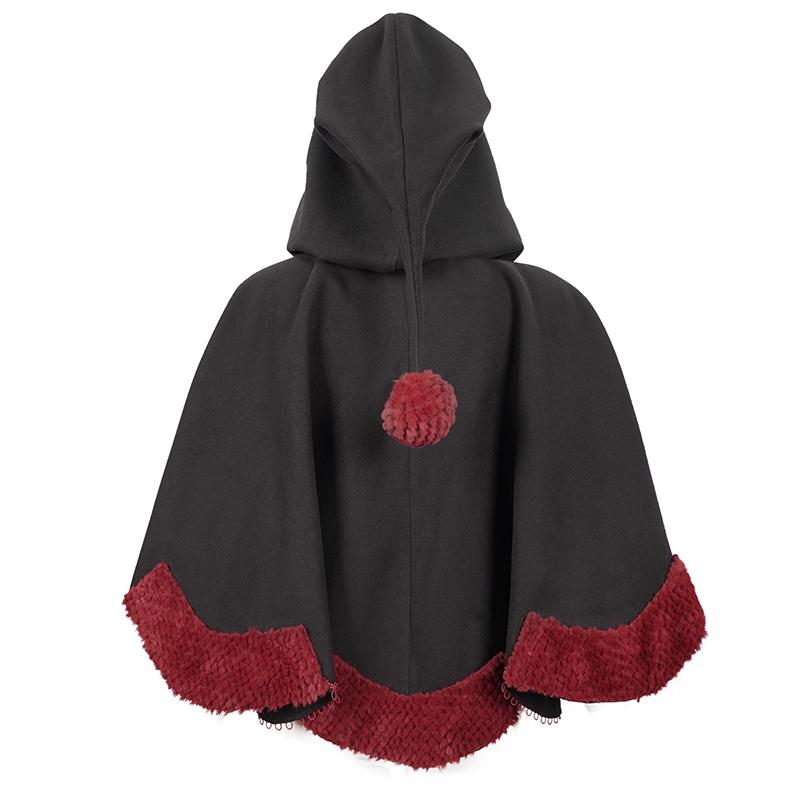 'Hollow Man' Gothic Cape With A Hood (Black)