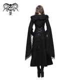 Hand Embroidered Shawl Black Double Sided Tweed Women Coat