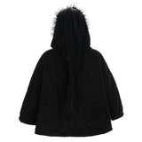 'Sweet Oblivion' Gothic Cape With Fur Lined Hood (Black)