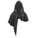 Ca021 Dark Thin Hooded Small Shawl