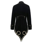 Devil Fashion Brand Golden Disc Flowers Hand Embroidered Gothic Men Jacket