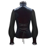 'Starlight Star Bright' Gothic Blouse With Ruffles