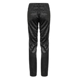 'Ghost In The Mirror' Gothic Printed Trousers (Black)
