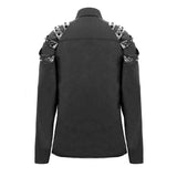 Cyberpunk Darkness Raglan Long Sleeve Men Shirts With Leather Loops