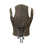Coffee Steampunk Shapewear Sexy Women Lace Up Slim Waistcoats
